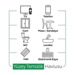 Sleepy Easy Clean Premium Beyaz Sabun Katkılı Yüzey Temizlik Havlusu Mendili 100 Yaprak