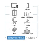 Sleepy Easy Clean Premium Çamaşır Suyu Katkılı Yüzey Temizlik Havlusu Mendili 100 Yaprak