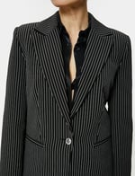 Slim Fit Blazer Ceket Tek Düğmeli Cep Detaylı