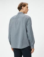 Slim Fit Gömlek Uzun Kollu Klasik Yaka Düğmeli