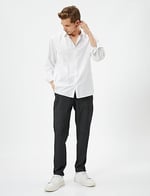 Slim Fit Pocket Detail Drawstring Classic Trousers