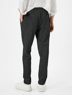 Slim Fit Pocket Detail Drawstring Classic Trousers