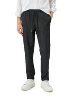 Slim Fit Pocket Detail Drawstring Classic Trousers