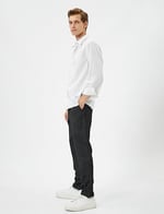 Slim Fit Pocket Detail Drawstring Classic Trousers
