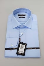 SLIMFIT DUZ GOMLEK MAVİ