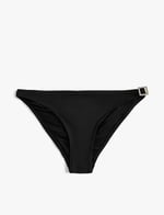 Slip Bikini Altı Taşlı Toka Detaylı Standart Bel Mat Kumaş