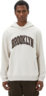 Slogan Embroidered Kangaroo Pocket Detail Hoodie