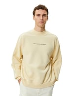 Slogan Embroidered Long Sleeve High Neck Sweat