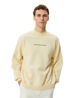 Slogan Embroidered Long Sleeve High Neck Sweat