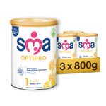 SMA Optipro 1 Bebek Sütü (0-6 Ay, 800 g x 3 Adet)