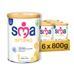 SMA Optipro Bebek Sütü (0-6 Ay, 800 g) x 6