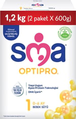 SMA Optipro1 0-6 Ay Bebek Sütü, 1.2 kg (2 x 600 g)