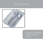 Smart Design Çekmece Düzenleyici - (9 x 7 cm) - Çelik Metal Örgü Tepsi - Birbirine Geçen Kol Bağlantısı - Gereçler, Gümüş Eşyalar, Organizasyon - Mutfak [Gümüş]