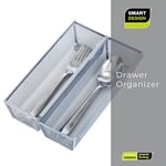 Smart Design Çekmece Düzenleyici - (9 x 7 cm) - Çelik Metal Örgü Tepsi - Birbirine Geçen Kol Bağlantısı - Gereçler, Gümüş Eşyalar, Organizasyon - Mutfak [Gümüş]
