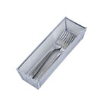 Smart Design Çekmece Düzenleyici - (9 x 7 cm) - Çelik Metal Örgü Tepsi - Birbirine Geçen Kol Bağlantısı - Gereçler, Gümüş Eşyalar, Organizasyon - Mutfak [Gümüş]