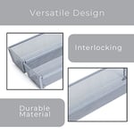 Smart Design Çekmece Düzenleyici - (9 x 7 cm) - Çelik Metal Örgü Tepsi - Birbirine Geçen Kol Bağlantısı - Gereçler, Gümüş Eşyalar, Organizasyon - Mutfak [Gümüş]