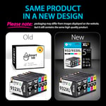Smart Ink HP 932 XL 933 XL 932XL 933XL 5 için uyumlu yazıcı kartuşları, çoklu paket (2 siyah ve camgöbeği/macenta/sarı) HP Officejet 6600 6700 7612 7510 7110 610 için yüksek kapasiteli kartuşlar