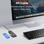 SmartQ USB Hub: Dizüstü Bilgisayarlar için USB Dağıtıcı, Çok Bağlantı Noktalı USB 3.0 Hub, Çoklu USB Bağlantı Noktası Genişletici, Hızlı Veri Aktarımı 4 Portlu USB Hub, Windows PC, Mac, Yazıcılar ve