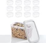 Smartware 12'Li Set Skali Dikdörtgen Saklama Kabı Beyaz 1210 ML