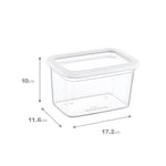 Smartware 12'Li Set Skali Dikdörtgen Saklama Kabı Beyaz 1210 ML