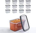 Smartware 12'Li Set Skali Dikdörtgen Saklama Kabı Beyaz 1210 ML