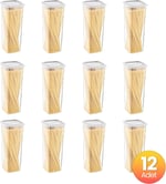 Smartware 12'Li Set Skali Kare Saklama Kabı Beyaz 2140 ML