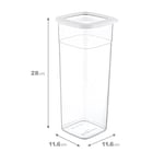 Smartware 12'Li Set Skali Kare Saklama Kabı Beyaz 2140 ML