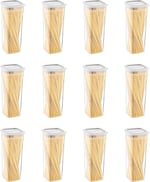 Smartware 12'Li Set Skali Kare Saklama Kabı Beyaz 2140 ML