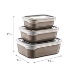 Smartware 3Lü Saklama Kabı Set BEJ