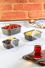 Smartware 3Lü Saklama Kabı Set BEJ