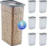 Smartware 6'Lı Set Skali Dikdörtgen Saklma Kabı Antrasit 3500 ML