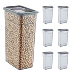 Smartware 6'Lı Set Skali Dikdörtgen Saklma Kabı Antrasit 3500 ML