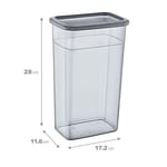 Smartware 6'Lı Set Skali Dikdörtgen Saklma Kabı Antrasit 3500 ML
