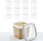 Smartware 6'Lı Set Skali Kare Saklama Kabı Beyaz 740 ML