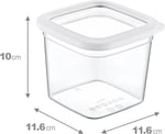 Smartware 6'Lı Set Skali Kare Saklama Kabı Beyaz 740 ML