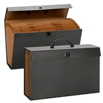 Smead A-Z ve Thema magnet Box, 19 sırt çantaları, dosya alfabetik (A-Z) ve Thema, kilit, Legal, siyah (70804)
