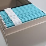 Smead Sekmeli Renkli Askılı Dosya Klasörü, 1/5-Kesim Ayarlanabilir Tab, Mektup Boyutu, Aqua, Kutu başına 25 (64058)