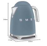 Smeg 50's Style Fırtına Mavisi Mat Kettle KLF03SBMEU