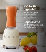 Smeg 50's Style Retro Personal Blender Beyaz- Single Bottle