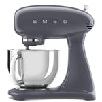 Smeg 50's Style Retro Stand Mixer Hamur Karıştırıcı Barut Gri Paslanmaz Çelik 4,8 L 800 W