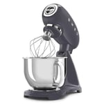 Smeg 50's Style Retro Stand Mixer Hamur Karıştırıcı Barut Gri Paslanmaz Çelik 4,8 L 800 W