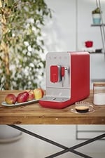 Smeg, BCC02RDMEU, buhar fonksiyonlu tam otomatik kahve makinesi, buhar başlığı, entegre öğütücü, termo blok sistemi, 1,4 l tank, 19 bar pompa basıncı, kompakt ölçüler, 1350 W, kırmızı