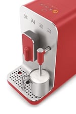 Smeg, BCC02RDMEU, buhar fonksiyonlu tam otomatik kahve makinesi, buhar başlığı, entegre öğütücü, termo blok sistemi, 1,4 l tank, 19 bar pompa basıncı, kompakt ölçüler, 1350 W, kırmızı
