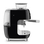 Smeg EGF03BLEU Espresso Makinesi, Tam Otomatik Kahve Makinesi, 50s Style, Siyah