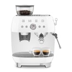 Smeg EGF03WHEU Espresso Makinesi, Tam Otomatik Kahve Makinesi, 50s Stil, Beyaz
