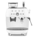 Smeg EGF03WHEU Espresso Makinesi, Tam Otomatik Kahve Makinesi, 50s Stil, Beyaz