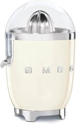 Smeg, Elektrikli narenciye sıkacağı CJF11CREU, damlamaz çıkış ve evrensel koni, kaymaz ayaklar, filtre süzgeci ve sıkma konisi, paslanmaz çelik, 70 W, krem