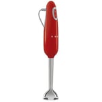 SMEG HBF22RDEU el mikseri, turbo fonksiyonu ve Flowblend kesme sistemi, kaymaz saplı, entegre kablo sargısı, aksesuarlar dahil, güç 700 W, kırmızı