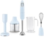SMEG HBF22RDEU el mikseri, turbo fonksiyonu ve Flowblend kesme sistemi, kaymaz saplı, entegre kablo sargısı, aksesuarlar dahil, güç 700 W, kırmızı