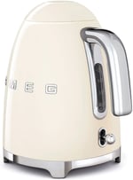 Smeg KLF03CREU Su Isıtıcısı, 1,7 Litre Kapasiteli, Krom Paslanmaz Çelik, Ayarlanabilir Termostat, Su Seviyesi Göstergesi, Sıcak Tutma Fonksiyonu, Krem Rengi